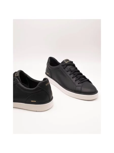 Sneakerși Geox din piele albastru
