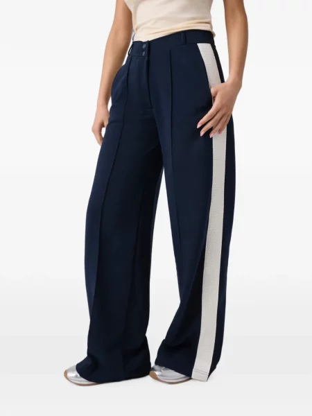 Pantaloni Guess cu dungi alergare albastru