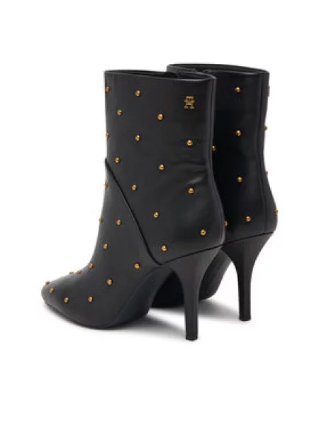 Tommy Hilfiger Bokacsizma High Heel Ankle Boot With Studs fekete