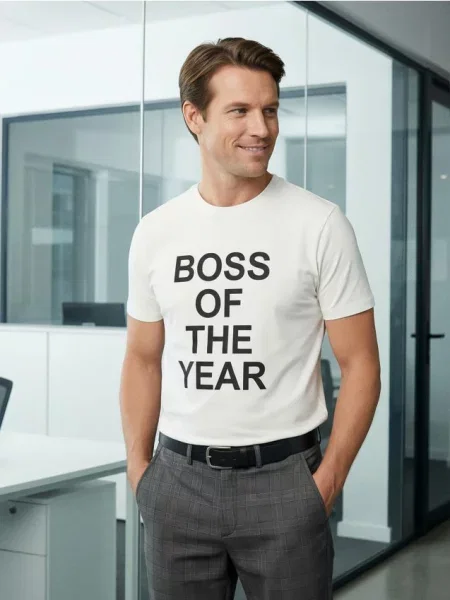 Sinsay koszulka z napisem kremowy