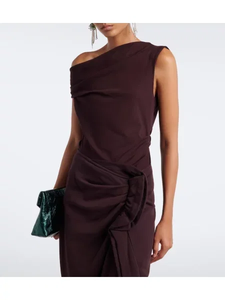 Top Dries Van Noten din jerseu asimetric violet