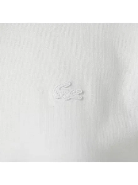 Lacoste T-Shirt Z Okrągłym Dekoltem Loose Fit biały