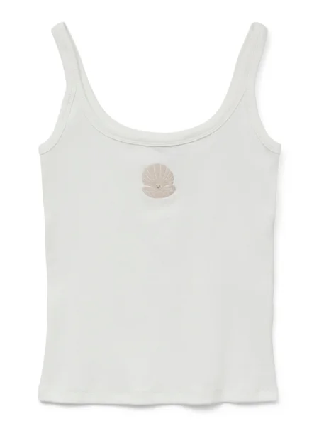 VERO MODA Top VMDIANA pielii alb