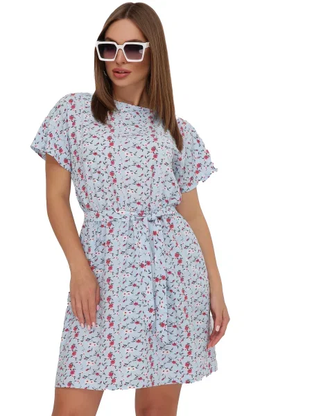 Сукня міні MarSe софтшел блакитний