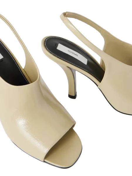 Pantofi cu toc Toteme cu vârf deschis slingback