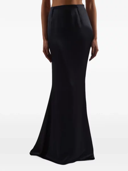 Fusta maxi Taller Marmo din satin negru