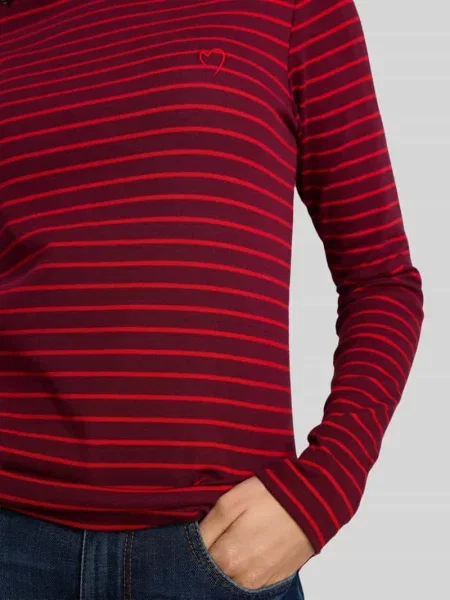 Bluzka z długim rękawem o kroju regular fit z mieszanki bawełny Tom Tailor