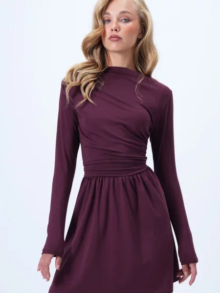 Trend Alaçatı Stili Rochie bordeaux roșu