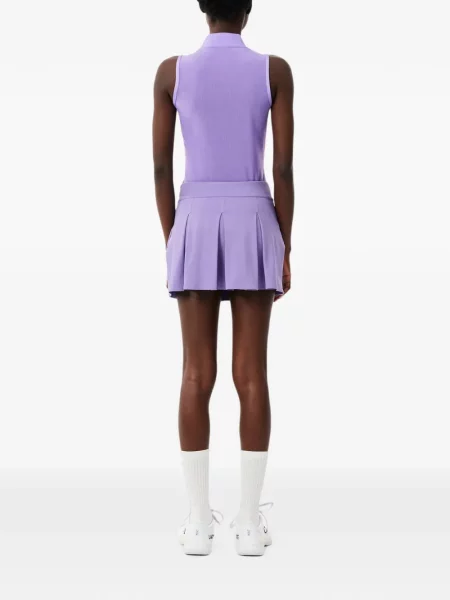 Fusta mini Lacoste tenis cu autograf violet