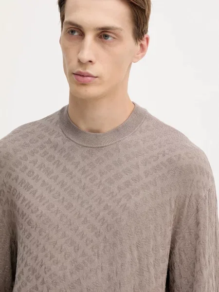Легкий свитер Armani Exchange коричневый
