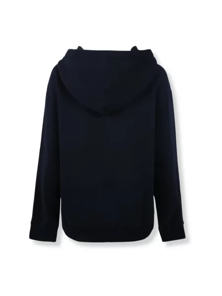 Bluza z kapturem Jil Sander z kapturem niebieska
