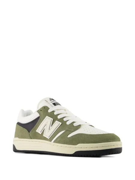 Кожено яке New Balance с автограф сиво