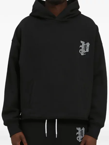 Hanorac cu glugă Purple Brand din fleece negru
