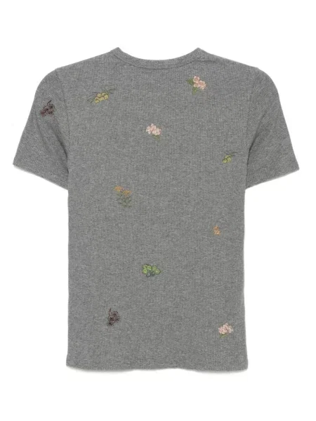 Tricou Jnby cu broderie gri