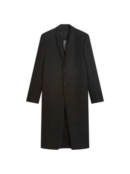 Płaszcz wełniany Rick Owens wełniany czarny