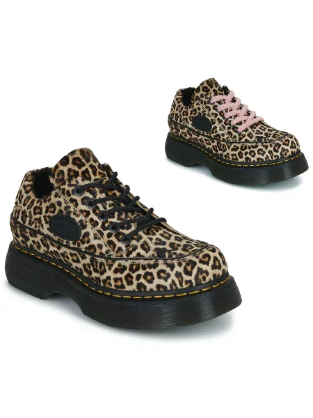 Mini pantofi Dr. Martens cu model leopard mini maro