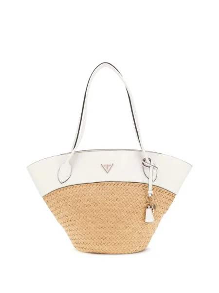 Guess Дамска чанта Venere Екрю бяло