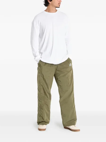 Běžecké pruhované prošívané tričko Adidas oranžové