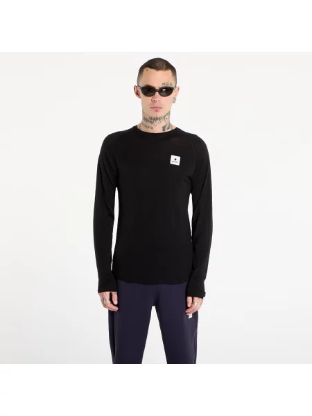 Длинная футболка Saysky из шерсти мериноса с длинным рукавом черная