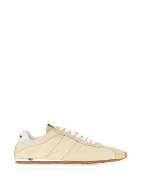 Sneakerși Miu Miu cu șireturi din piele de căprioară