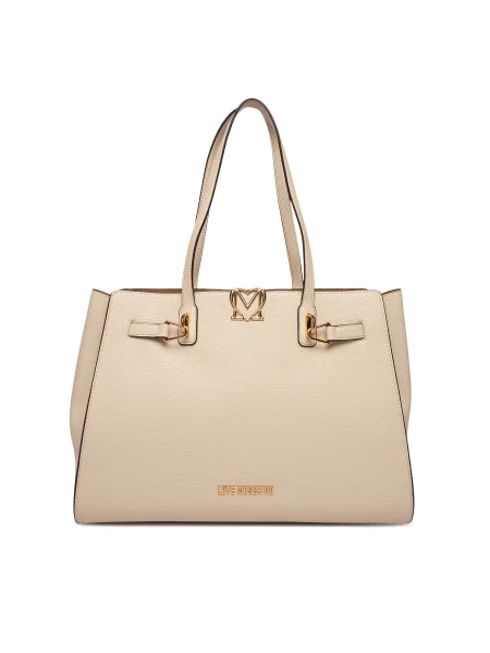 Geantă LOVE MOSCHINO Écru