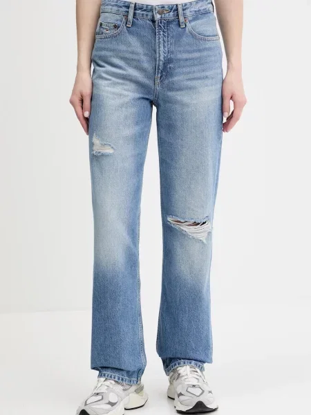 Tommy Jeans jeansy high waist niebieskie