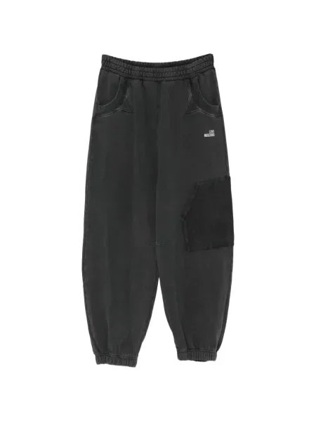 Pantaloni Love Moschino cu imagine alergare negru
