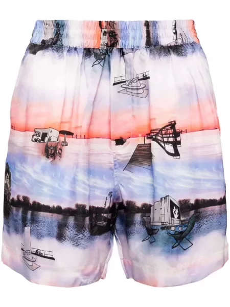 Kraťasy Wood Wood s potiskem růžové