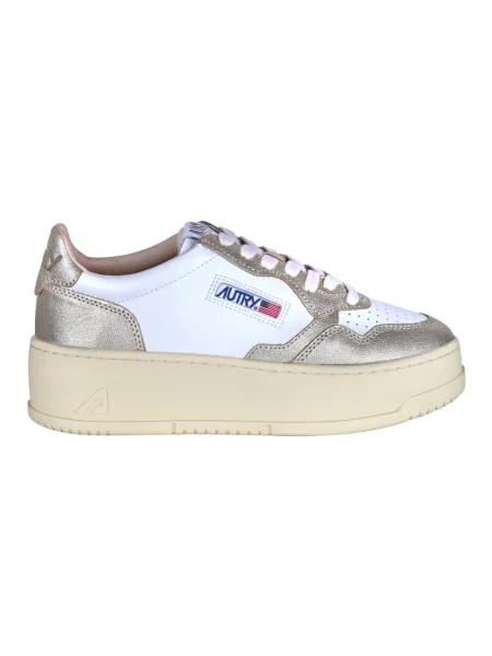 Sneakersy Autry skórzane na platformie białe
