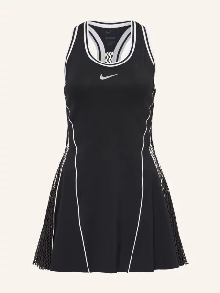 Nike Tenisové Šaty Court Slam černá bílá