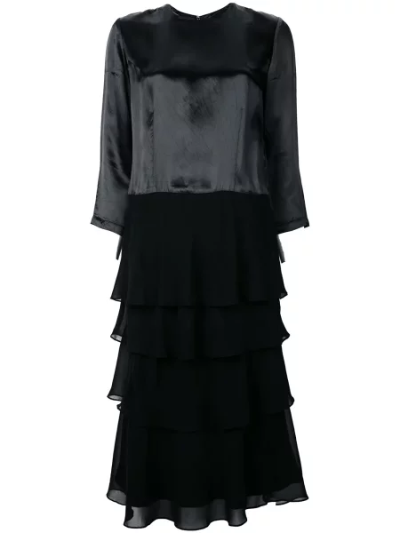 Oblekové midi šaty Comme Des Garçons Pre-owned po kolena černé
