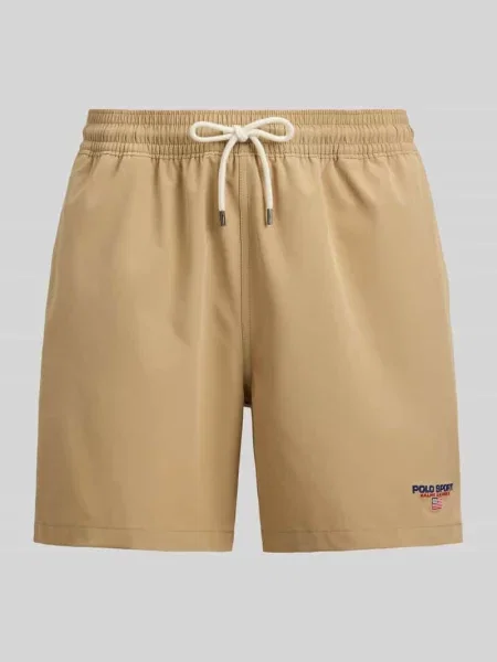 Szorty kąpielowe z przeszyciem z logo Polo Ralph Lauren