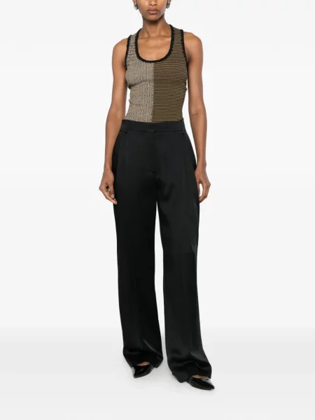 Pantaloni Stella Mccartney din satin negru
