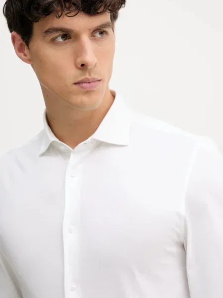 Сорочка United Colors of Benetton slim з італійським коміром білий