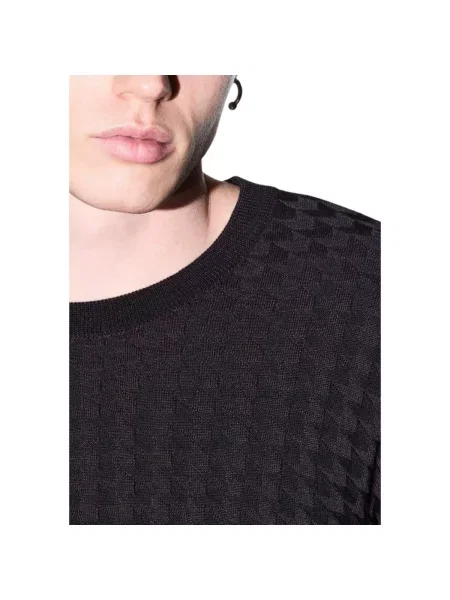 Armani Exchange pulover pentru bărbați cu vâscoză negru