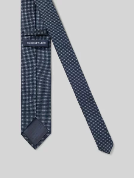 Krawat z czystego jedwabiu Prince Bowtie granatowy