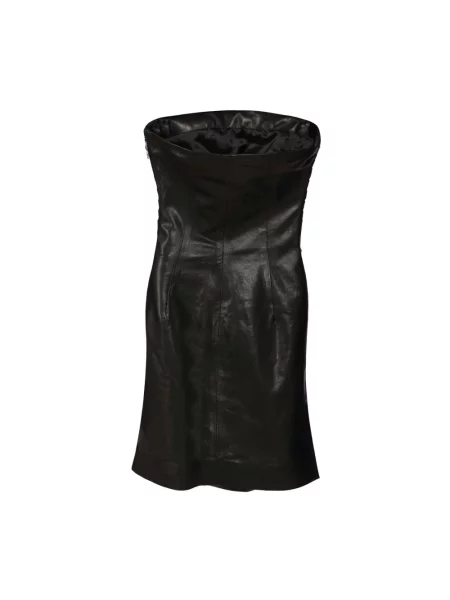 Sukienka mini Amiri skórzana czarna