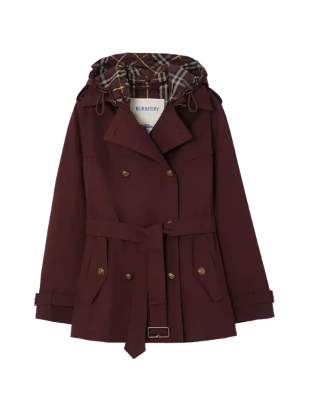 Scurt trenci Burberry cu imprimeu tropical roșu
