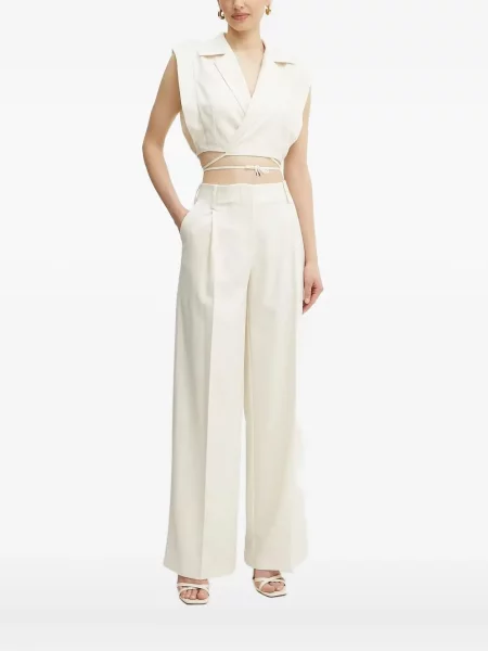 Bluzka Simona Corsellini bez rękawów biała