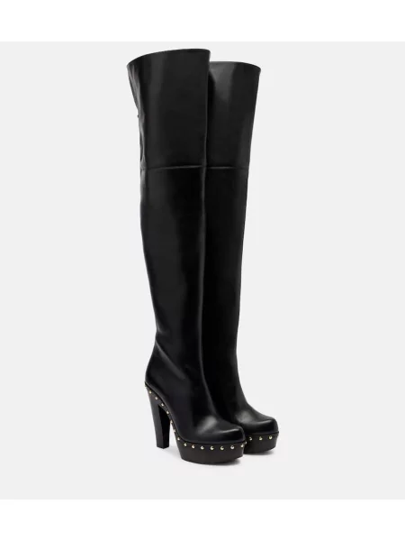 Cizme Chloé din piele negru