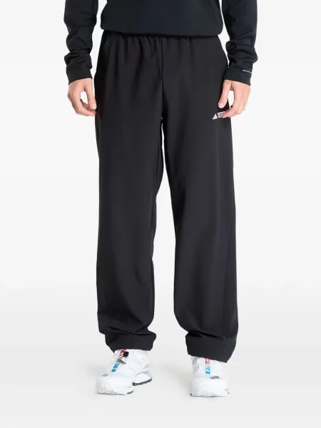 Τρέξιμο fleece μπλούζα Adidas με λαιμόκοψη v μαύρο