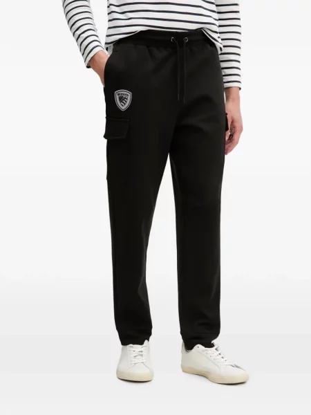 Pantaloni Blauer alergare cu autograf cu cordon negru