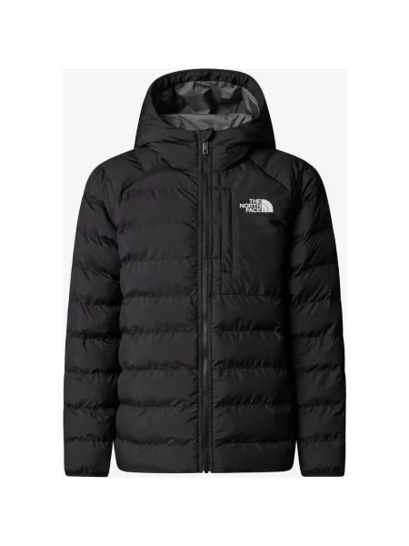 Kurtka The North Face Reversible Perrito ciemnoszara dziewczęce XS czarna