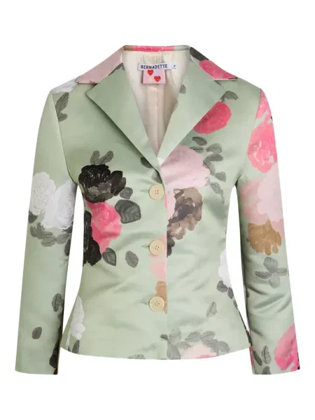 Geacă Bernadette cu model floral cu imagine verde