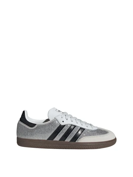ADIDAS ORIGINALS Nizke superge Samba črna / srebrna off-bela bela