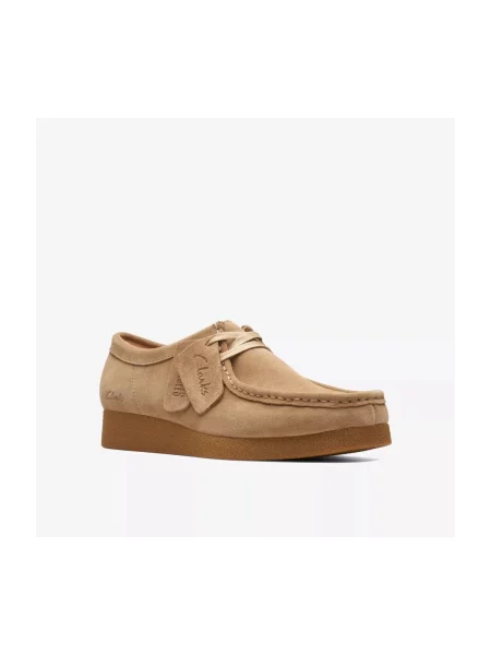 Cipele Clarks WallabeeEvoSh Dark Sand Suede smeđa