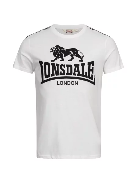 LONSDALE Tricou SHEVIOCK negru alb