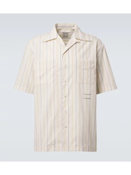 Cămașă Calvin Klein Collection cu dungi alb