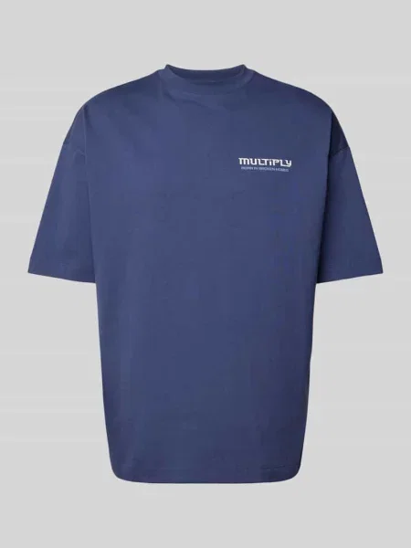 T-shirt z czystej bawełny Multiply Apparel granatowa