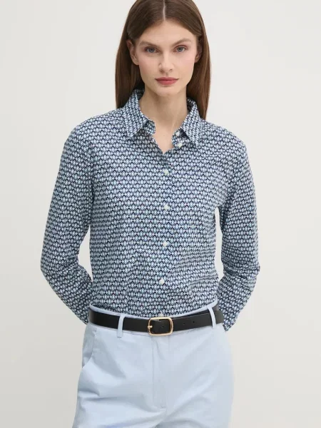 United Colors of Benetton camasa femei cu guler clasic regular alb